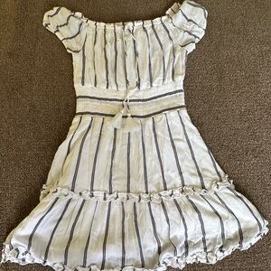 Striped Off-Shoulder Dress